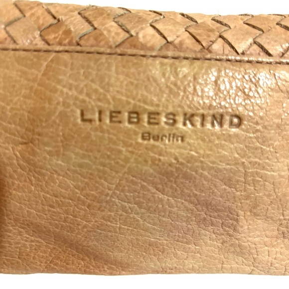 Liebeskind Tan Woven Leather Clutch wristlet - Picture 3 of 6